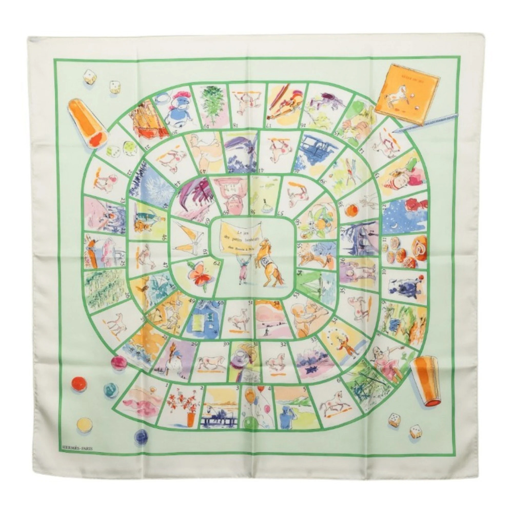 Hermes Carre 90 Le jeu des petits bonheurs (The Game of Little Happiness) Sca...